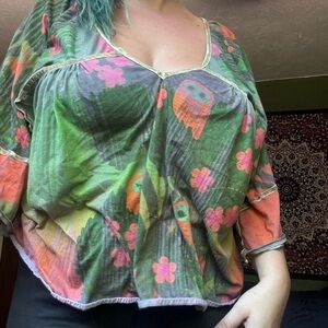 Colorful Floral Women's Top